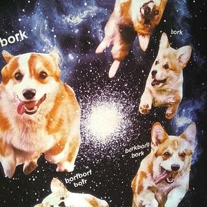 Black Matter Corgi Space Dog Bork Bark T Shirt